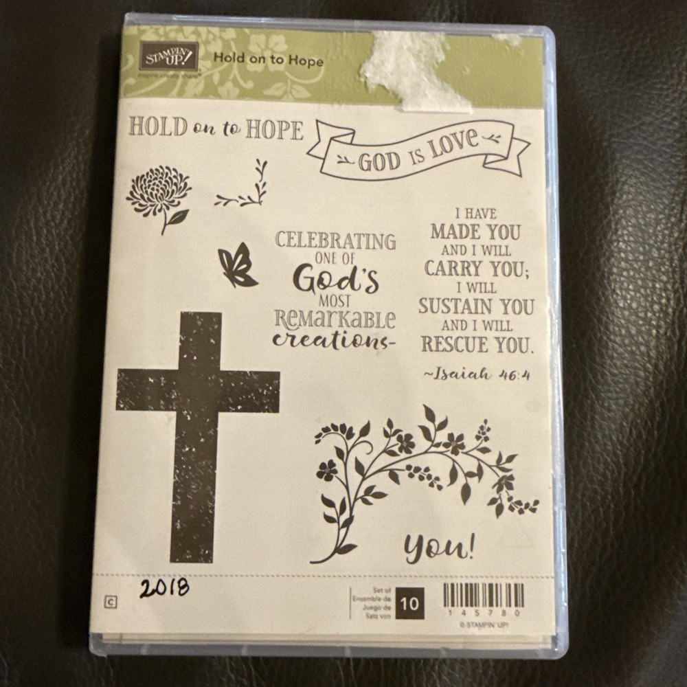 Stampin' Up! HOLD ON TO HOPE Rubber set of 10 Stamps 145780